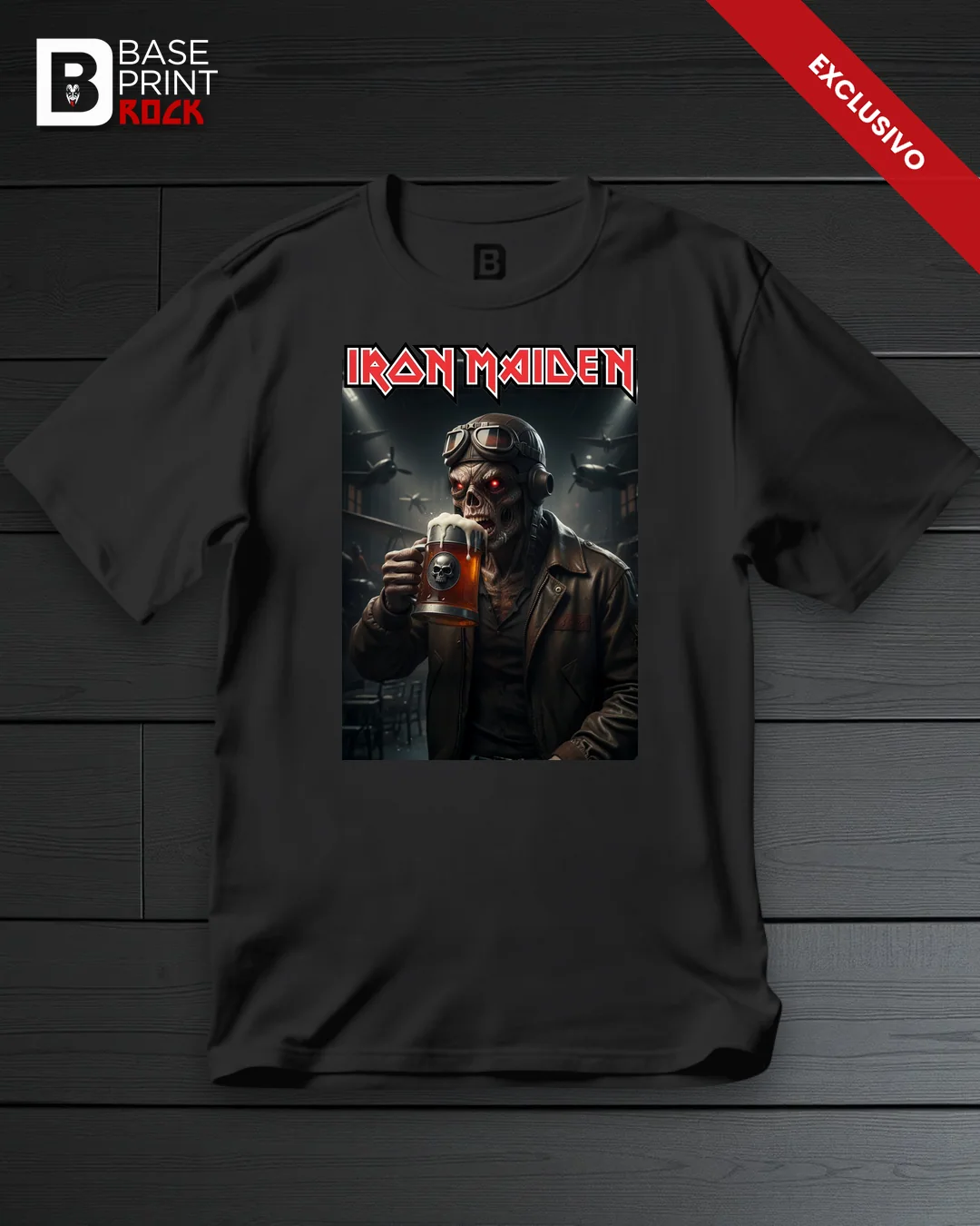 Camiseta Iron Maiden Eddie Cerveja