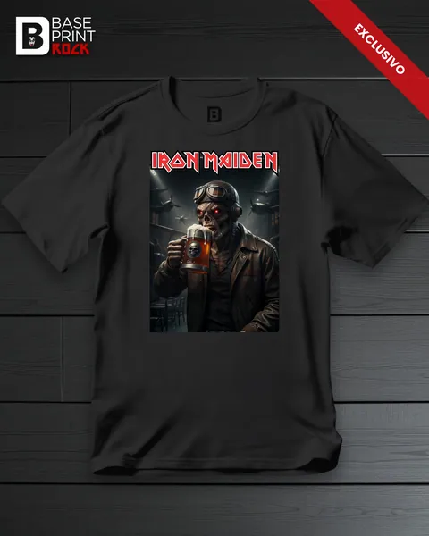 Camiseta Iron Maiden Eddie Cerveja