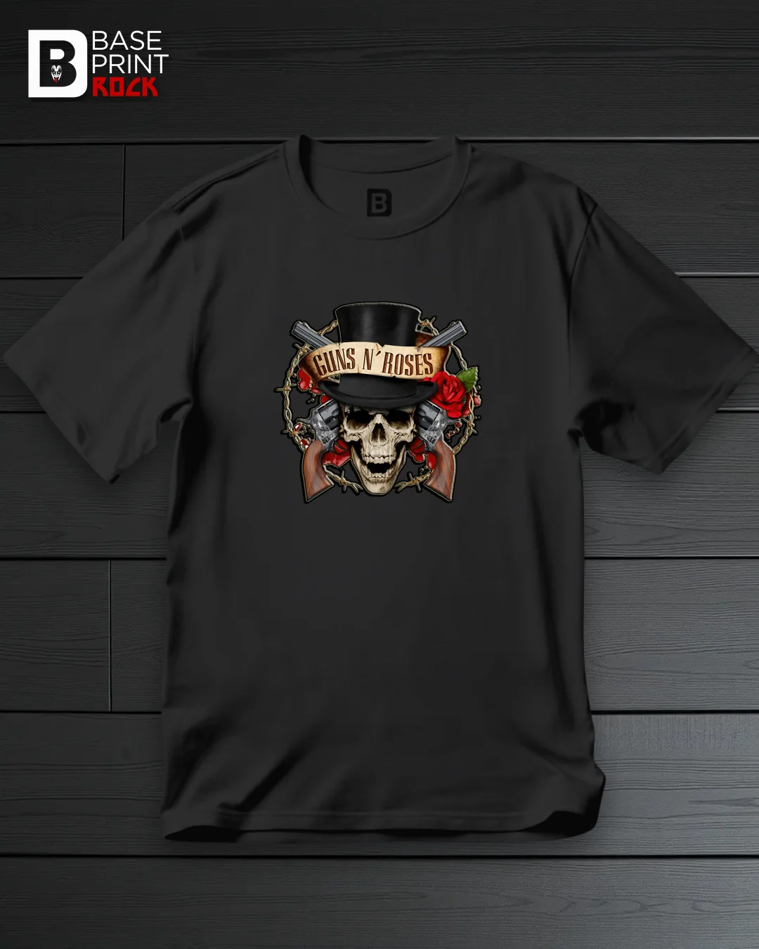 Camiseta Guns n' Roses Skull 3D