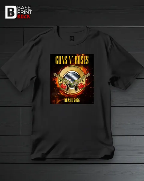 Camiseta Guns n' Roses Tour Brasil 2026