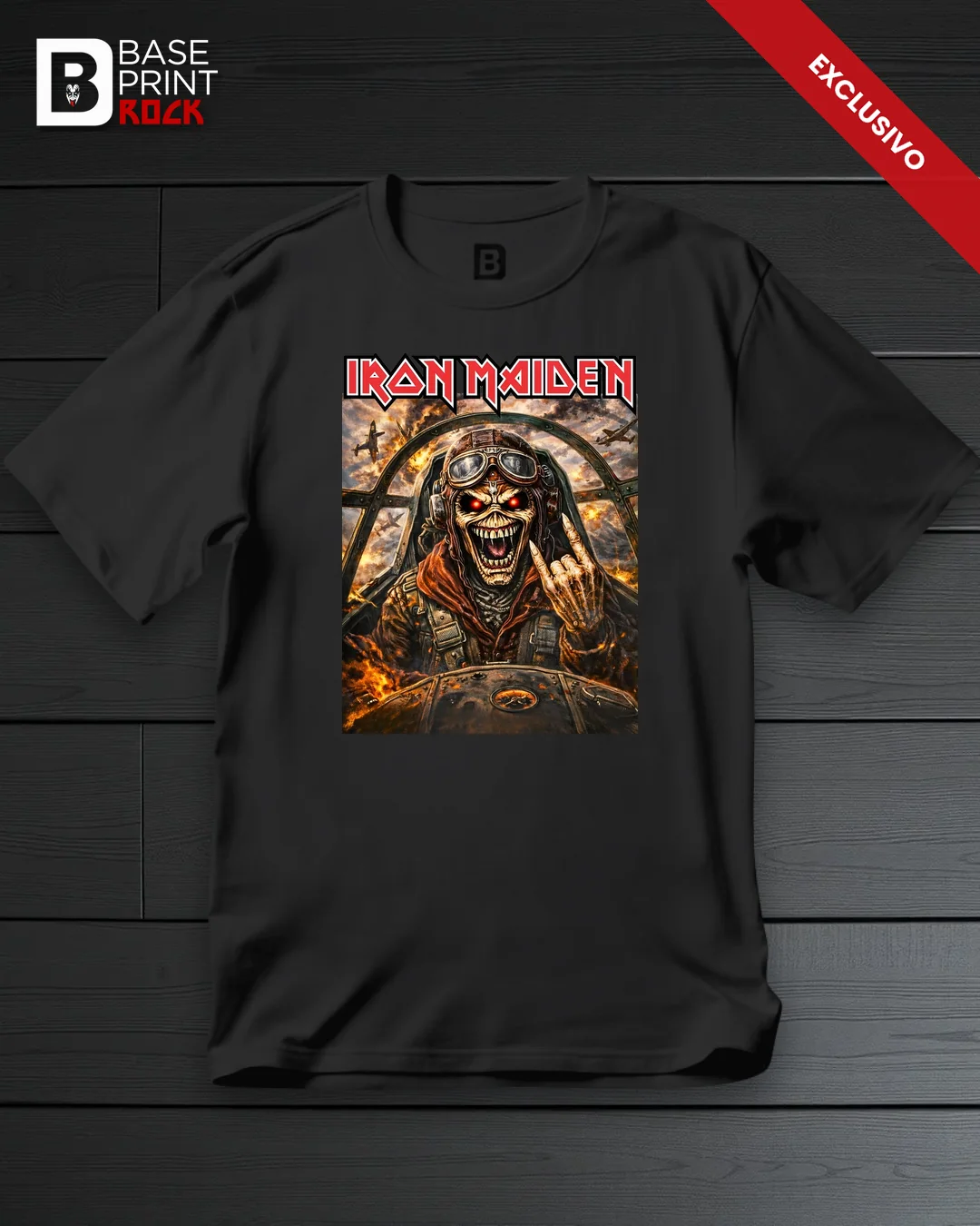 Camiseta Iron Maiden Aviator