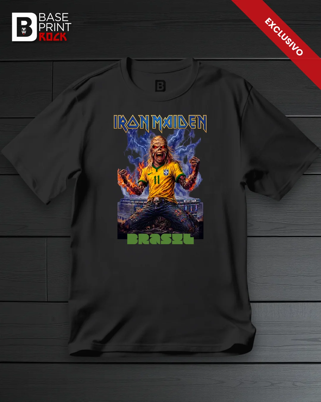 Camiseta Iron Maiden Brasil