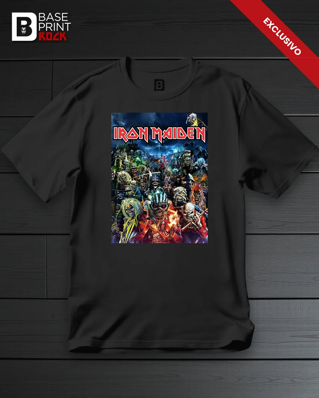 Camiseta Iron Maiden Multiples Eddies