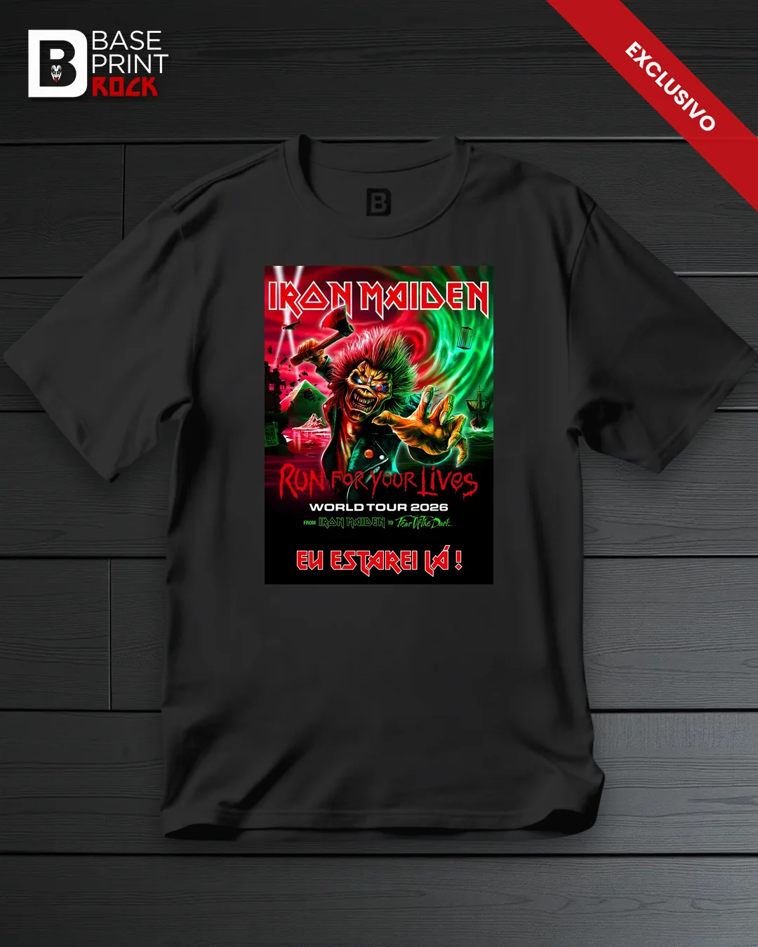 Camiseta Iron Maiden Run for Your Lives Tour