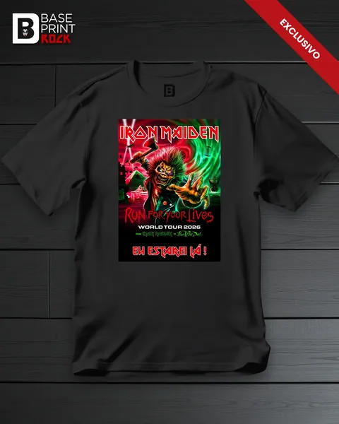 Camiseta Iron Maiden Run for Your Lives Tour