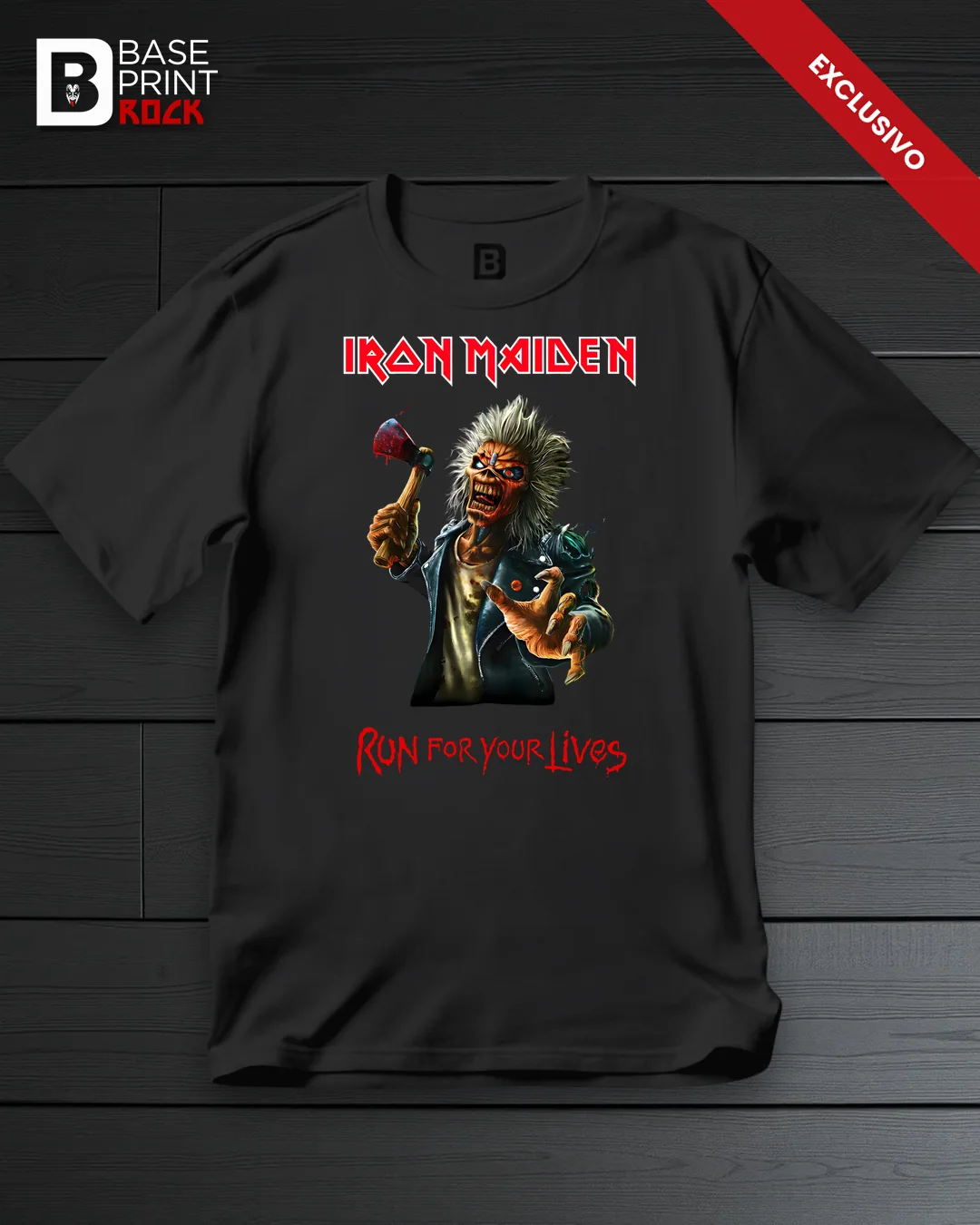 Camiseta Iron Maiden Run for Your Lives