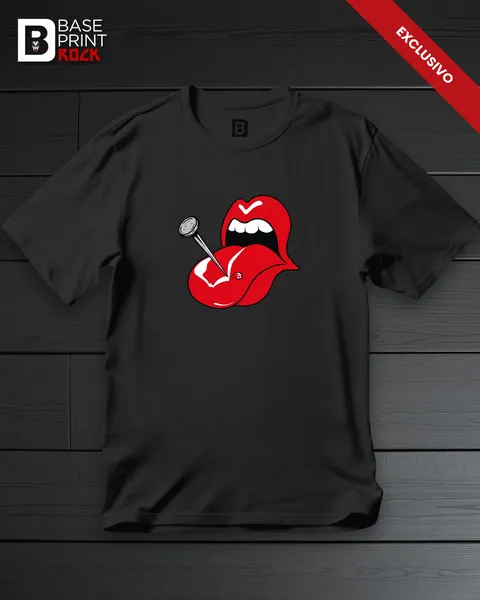 Camiseta Lips & Tongue Pin Prink