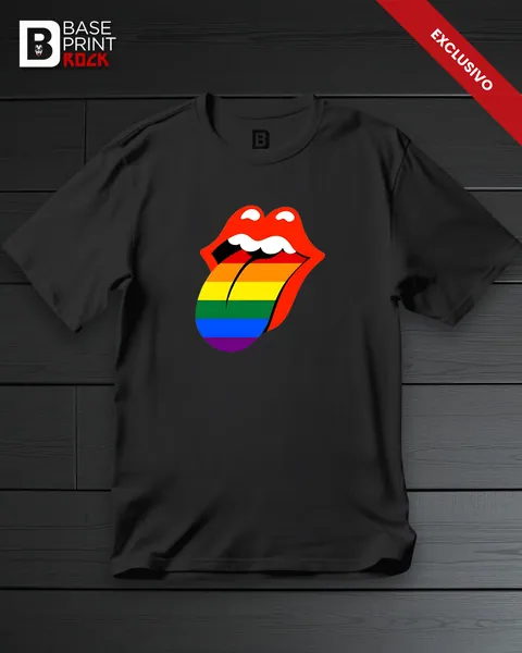 Camiseta Lips & Tongue Rainbown