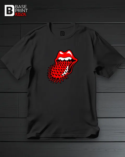 Camiseta Lips & Tongue Spiked