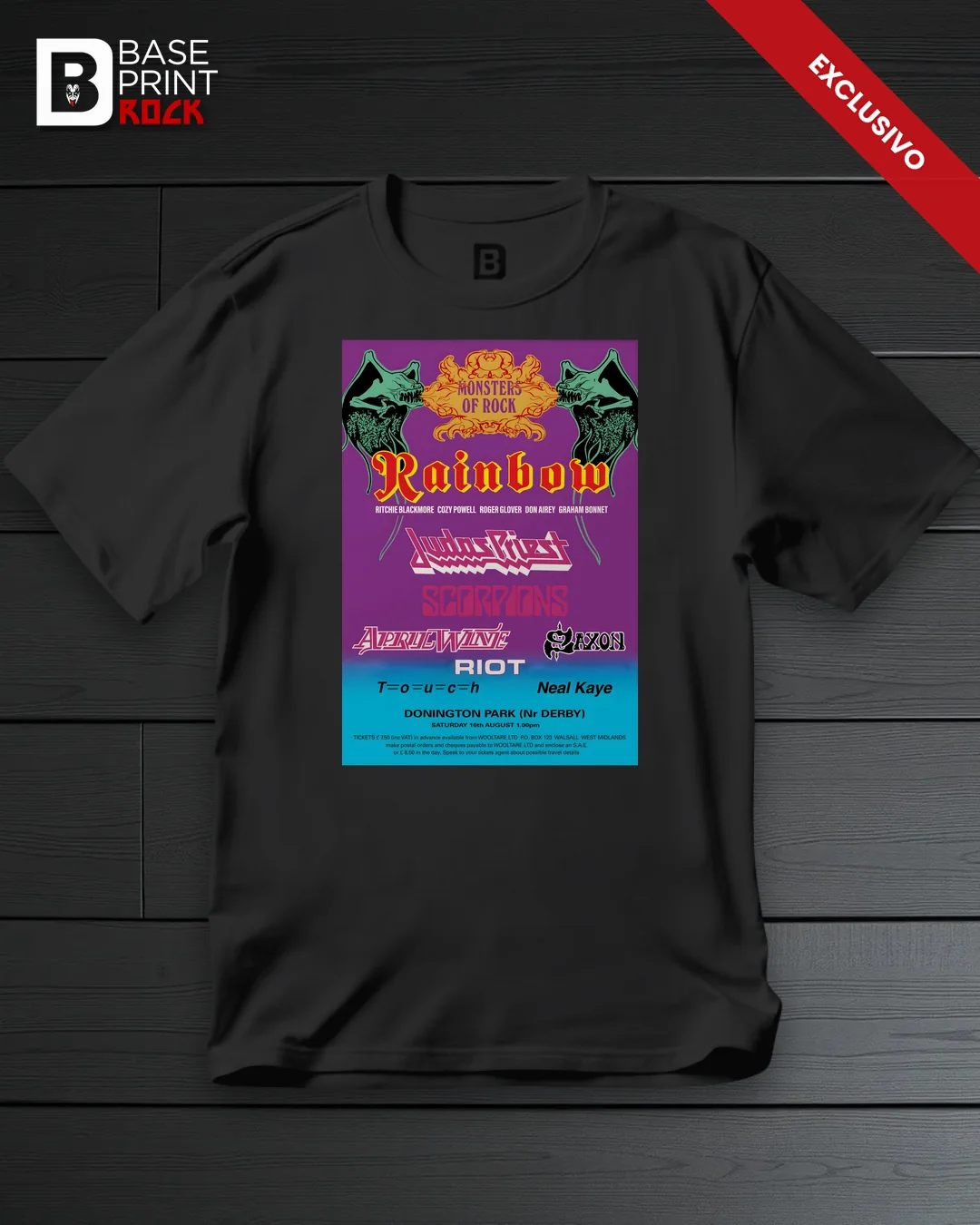 Camiseta Monsters of Rock 1980 1ª Edição