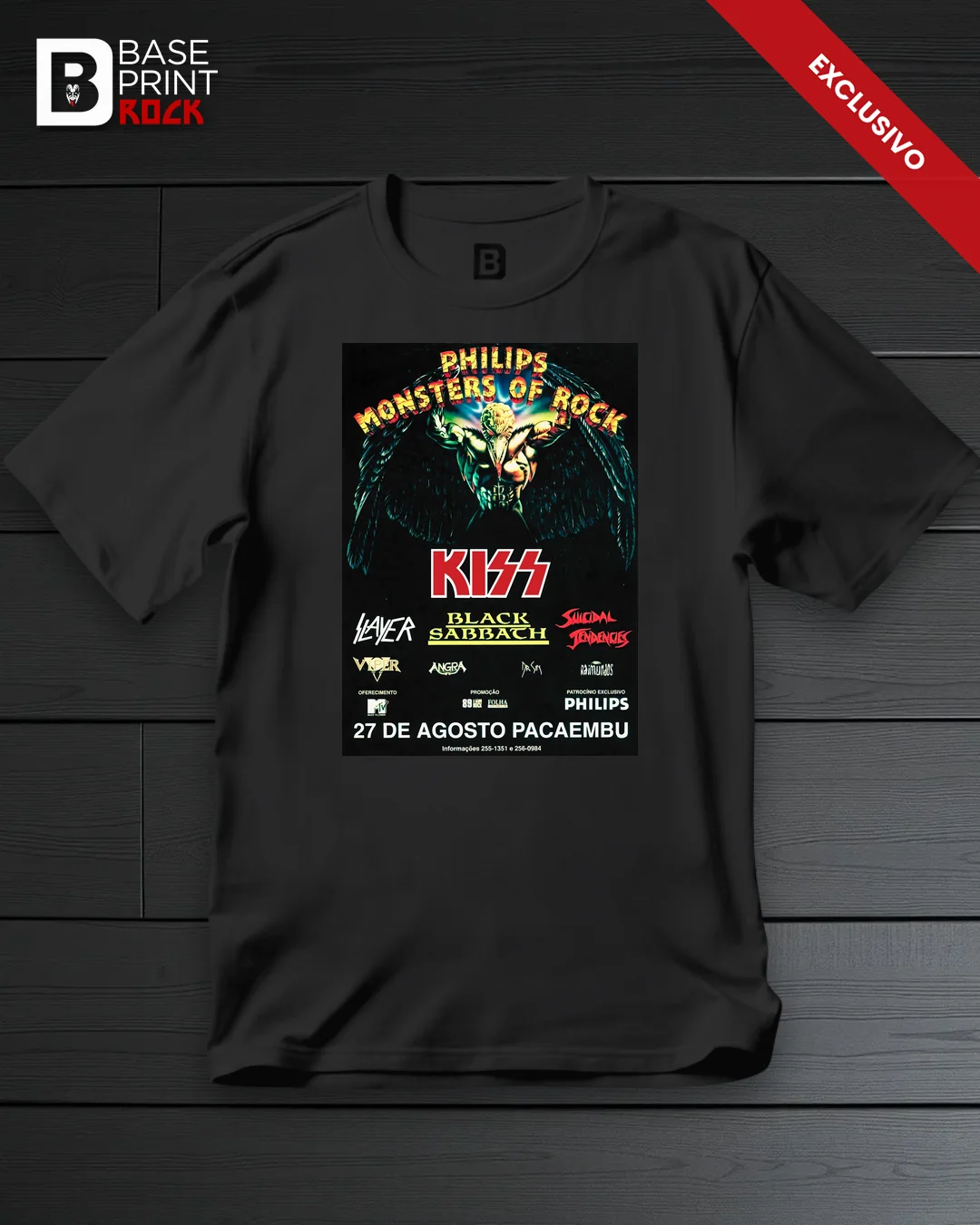 Camiseta Monsters of Rock 1994 1ª Edição Brasil