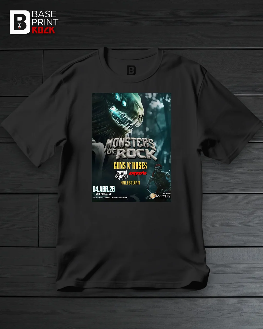 Camiseta Monsters of Rock 2026 Brasil