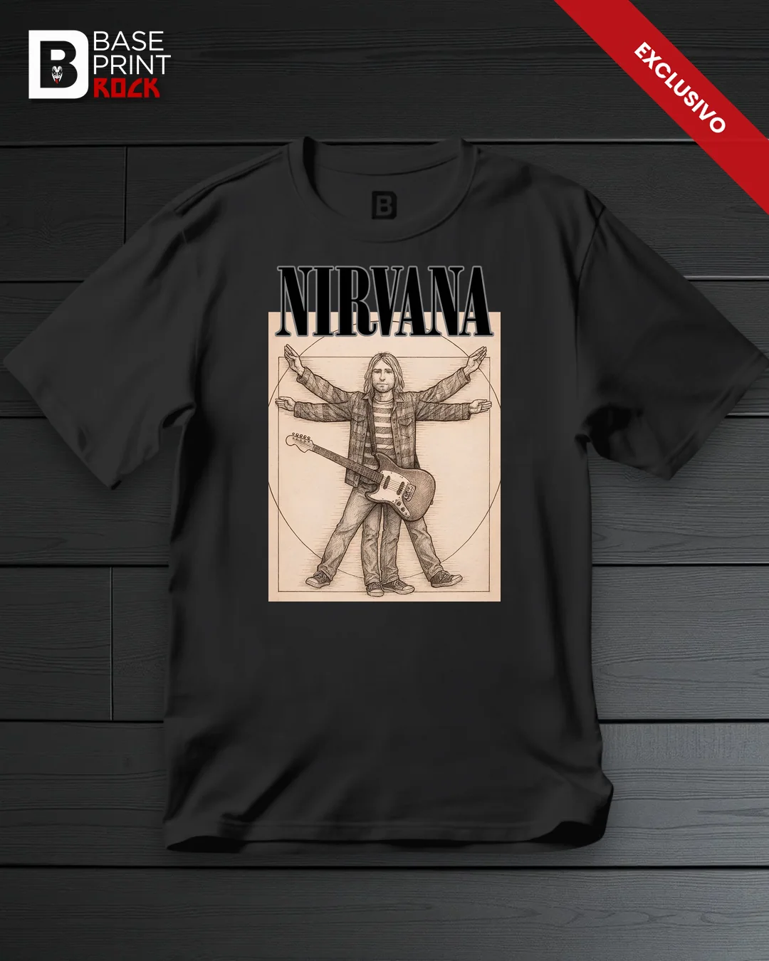 Camiseta Nirvana Kurt Vitruviano