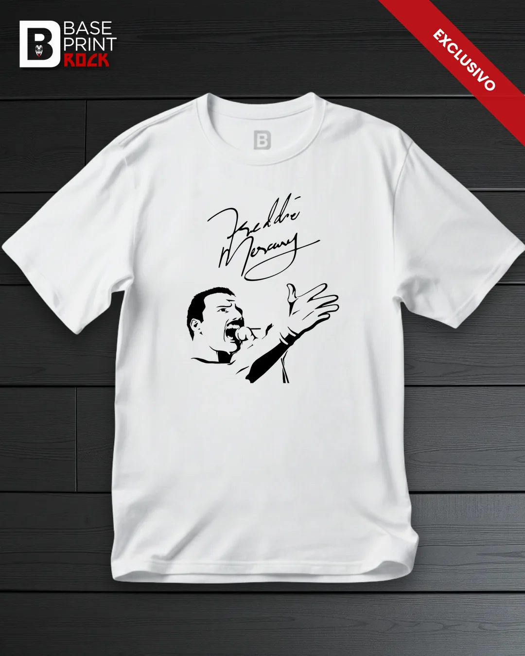 Camiseta Queen Freddie Signature