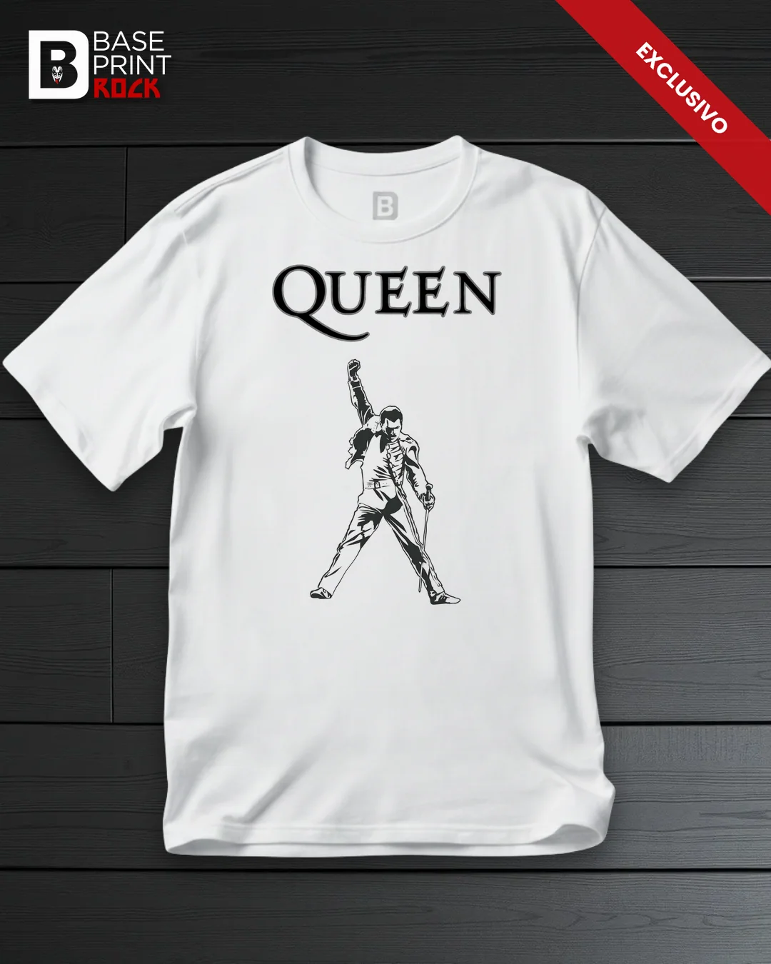 Camiseta Queen Freddie Silhouette
