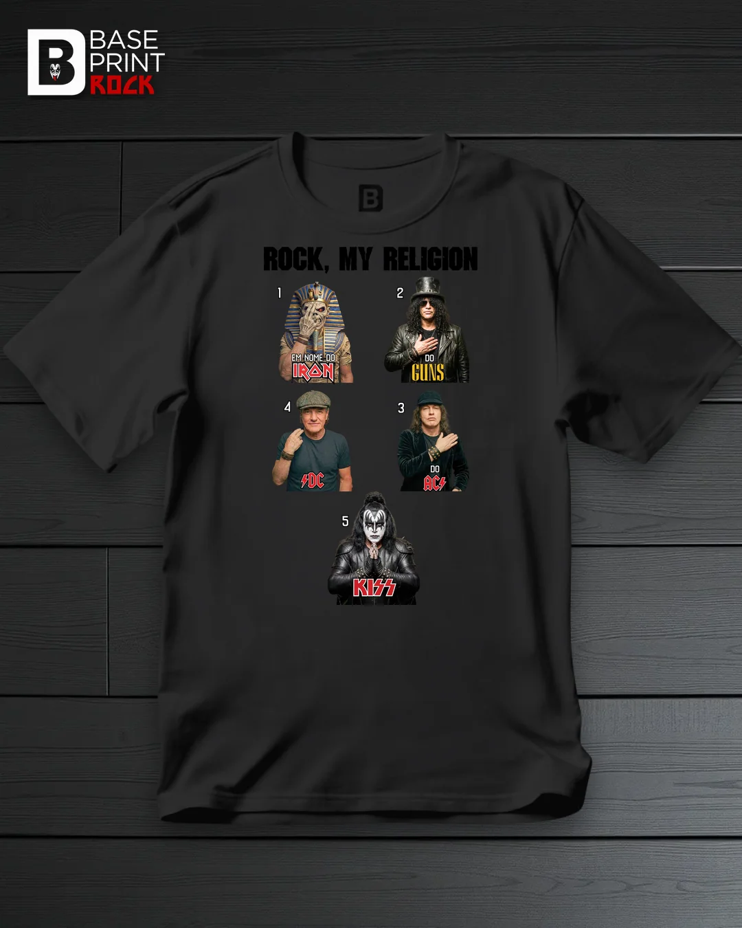 Camiseta Santissima Trindade do Rock