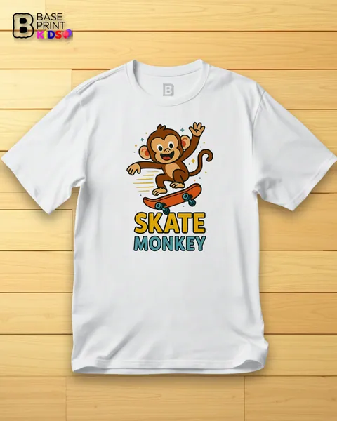 Camiseta Macaco Skatista
