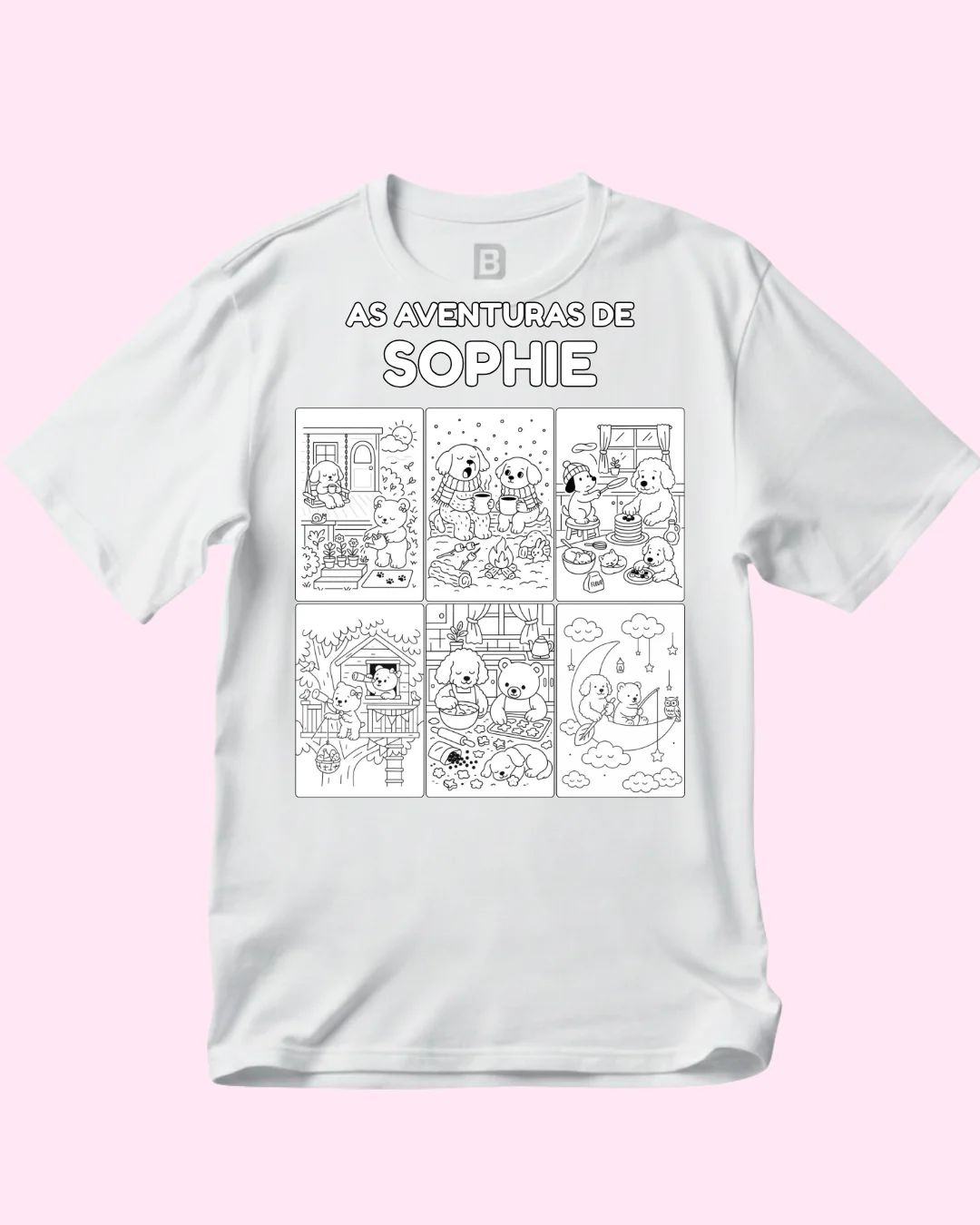 Camiseta Para colorir: As aventuras de [nome]