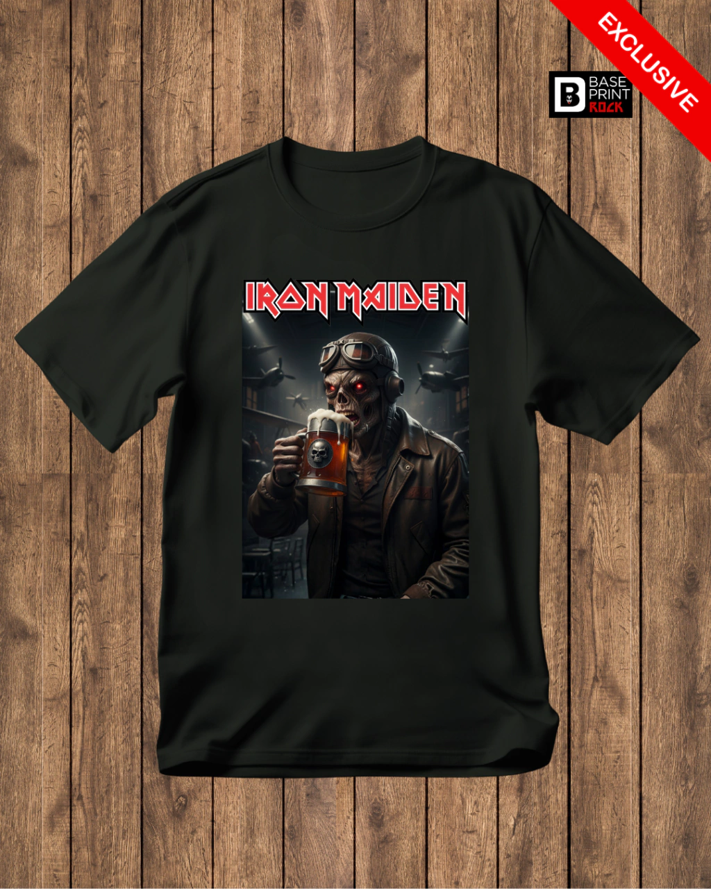 Camiseta Iron Maiden Eddie Cerveja