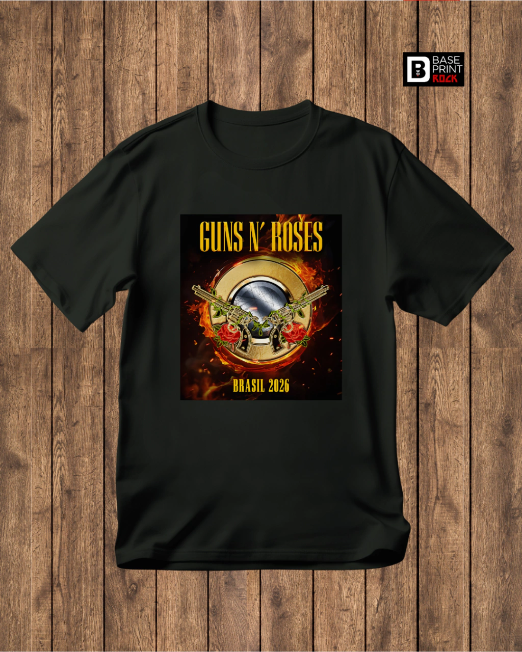 Camiseta Guns n' Roses Tour Brasil 2026