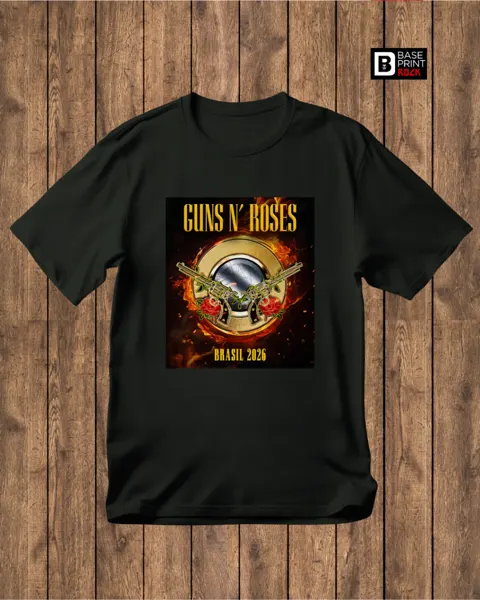 Camiseta Guns n' Roses Tour Brasil 2026