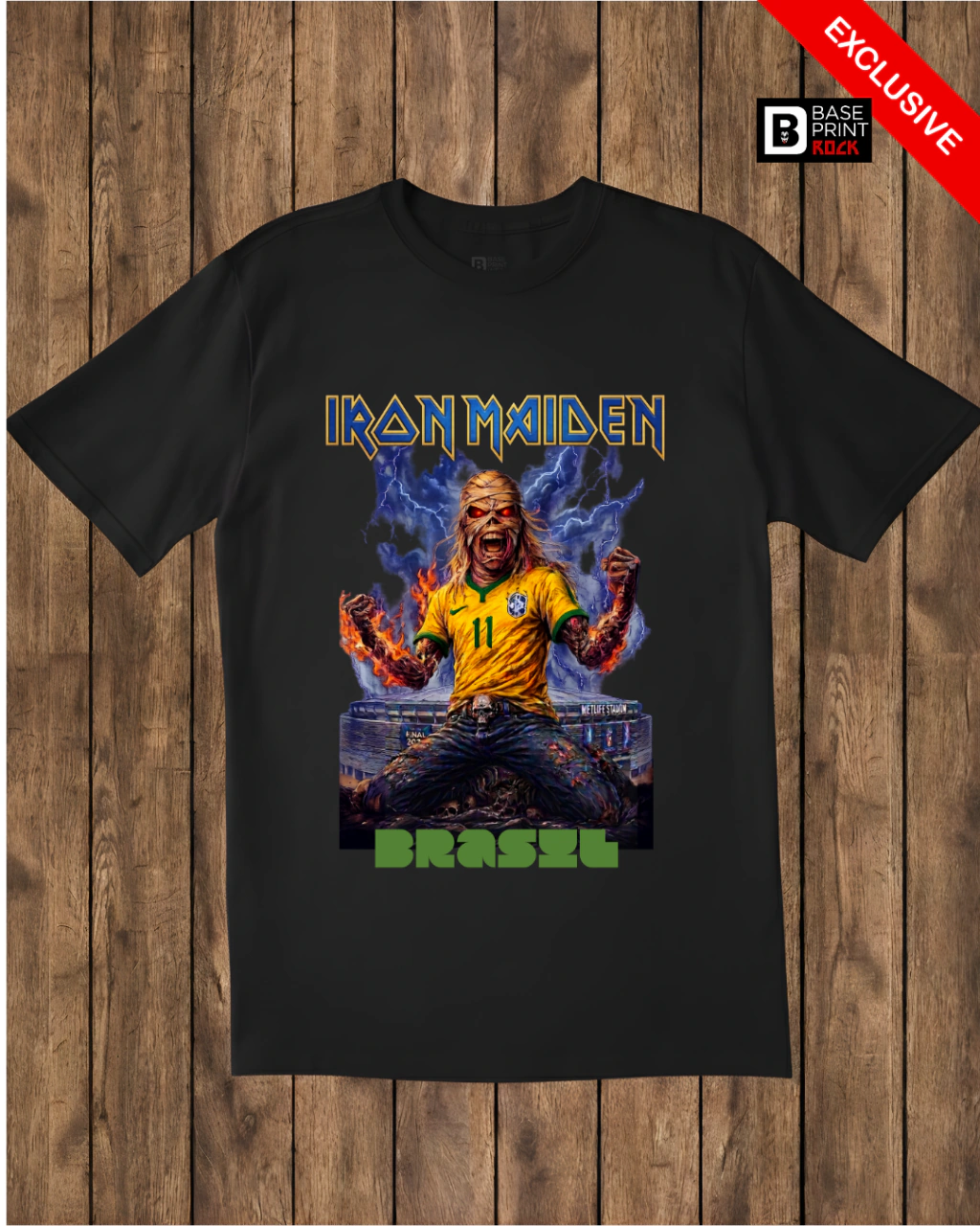 Camiseta Iron Maiden Brasil