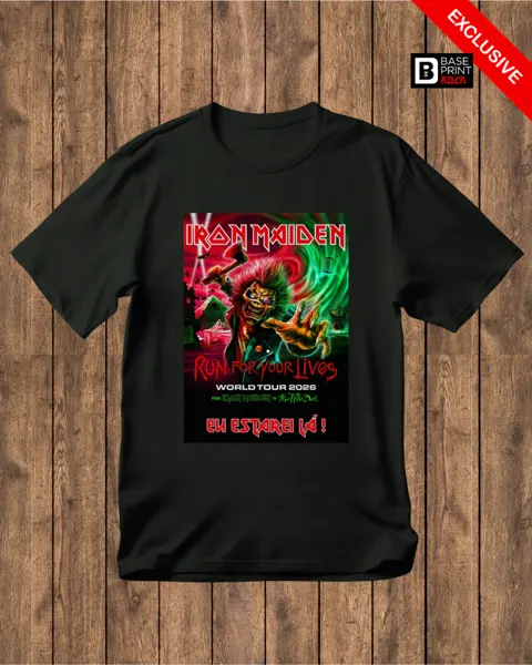 Camiseta Iron Maiden Run for Your Lives Tour