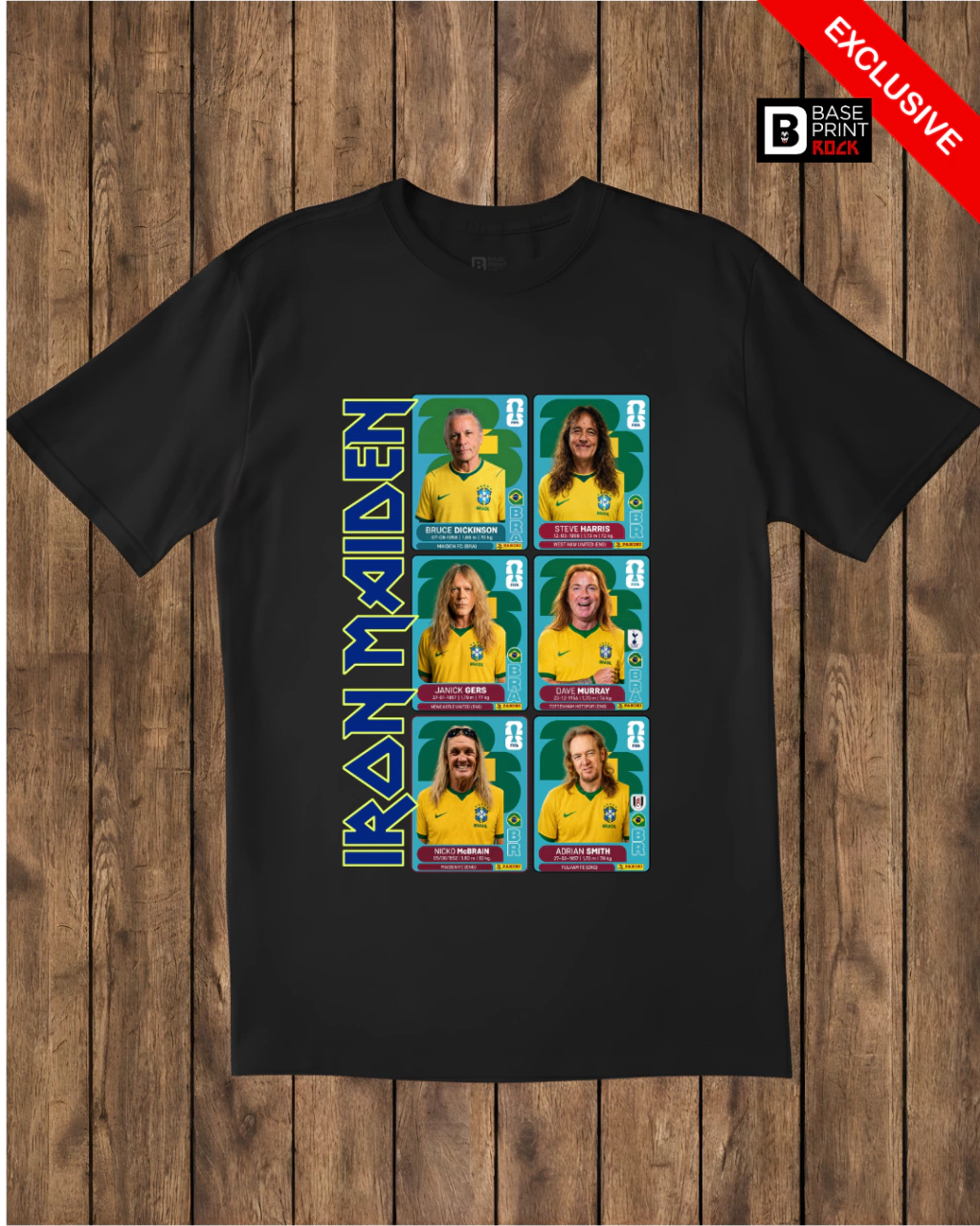 Camiseta Iron Maiden Stickers Brasil
