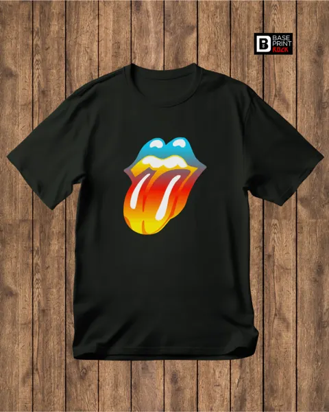 Camiseta Lips & Tongue Hot Rainbow