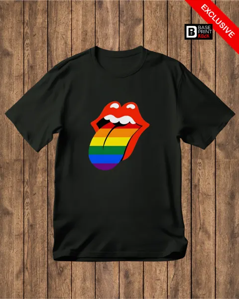 Camiseta Lips & Tongue Rainbown