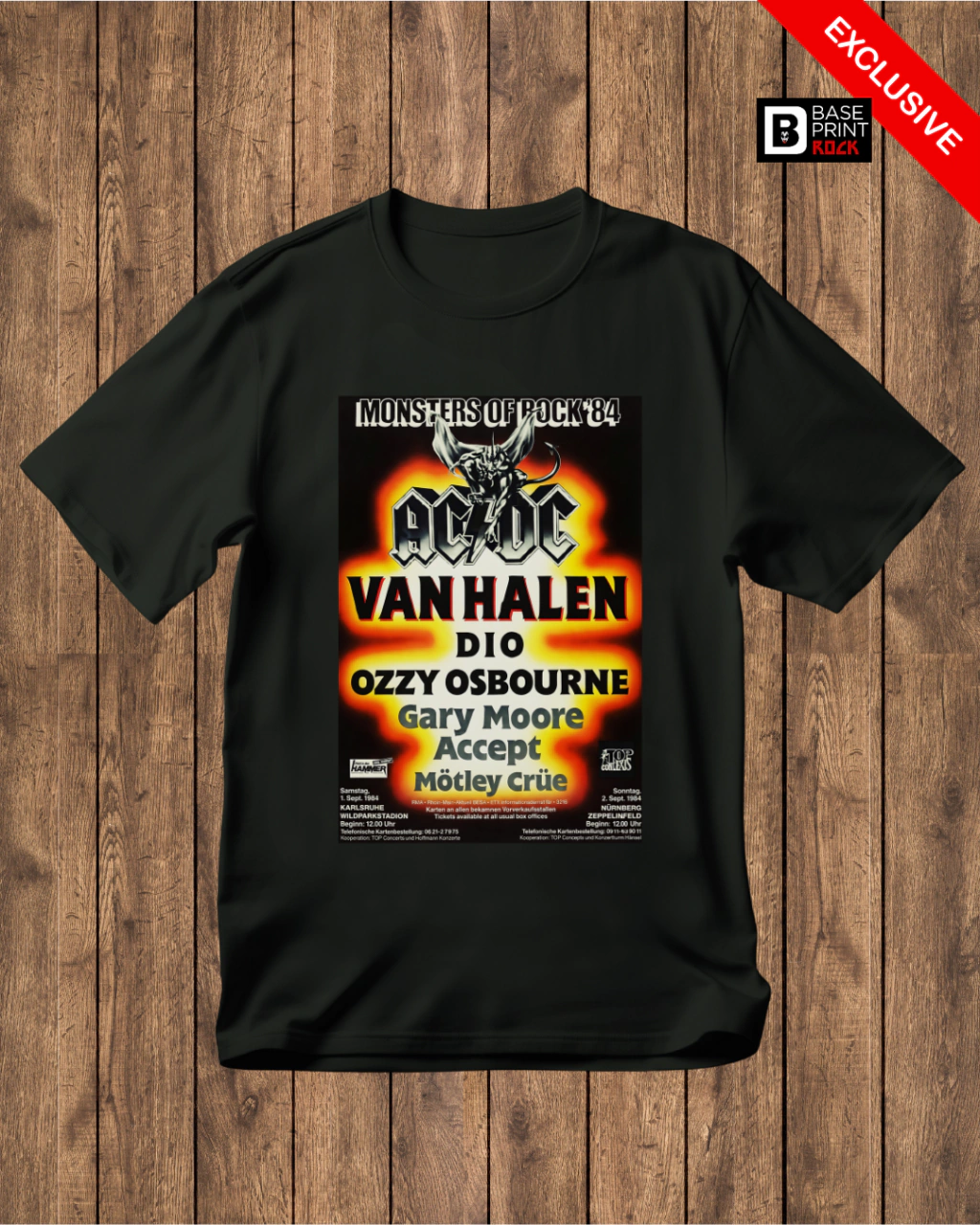 Camiseta Monsters of Rock 1984