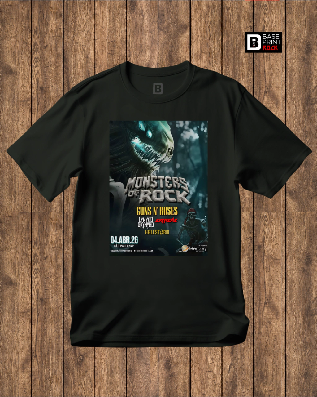 Camiseta Monsters of Rock 2026 Brasil