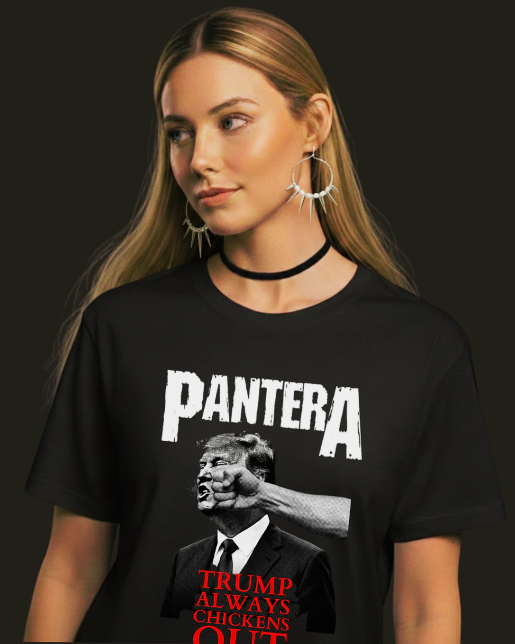Camiseta PanterA Trump Always Chickens Out — foto 3