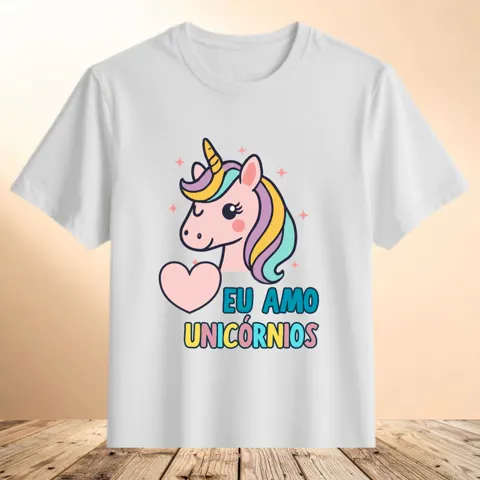 Camiseta Amo Unicórnios