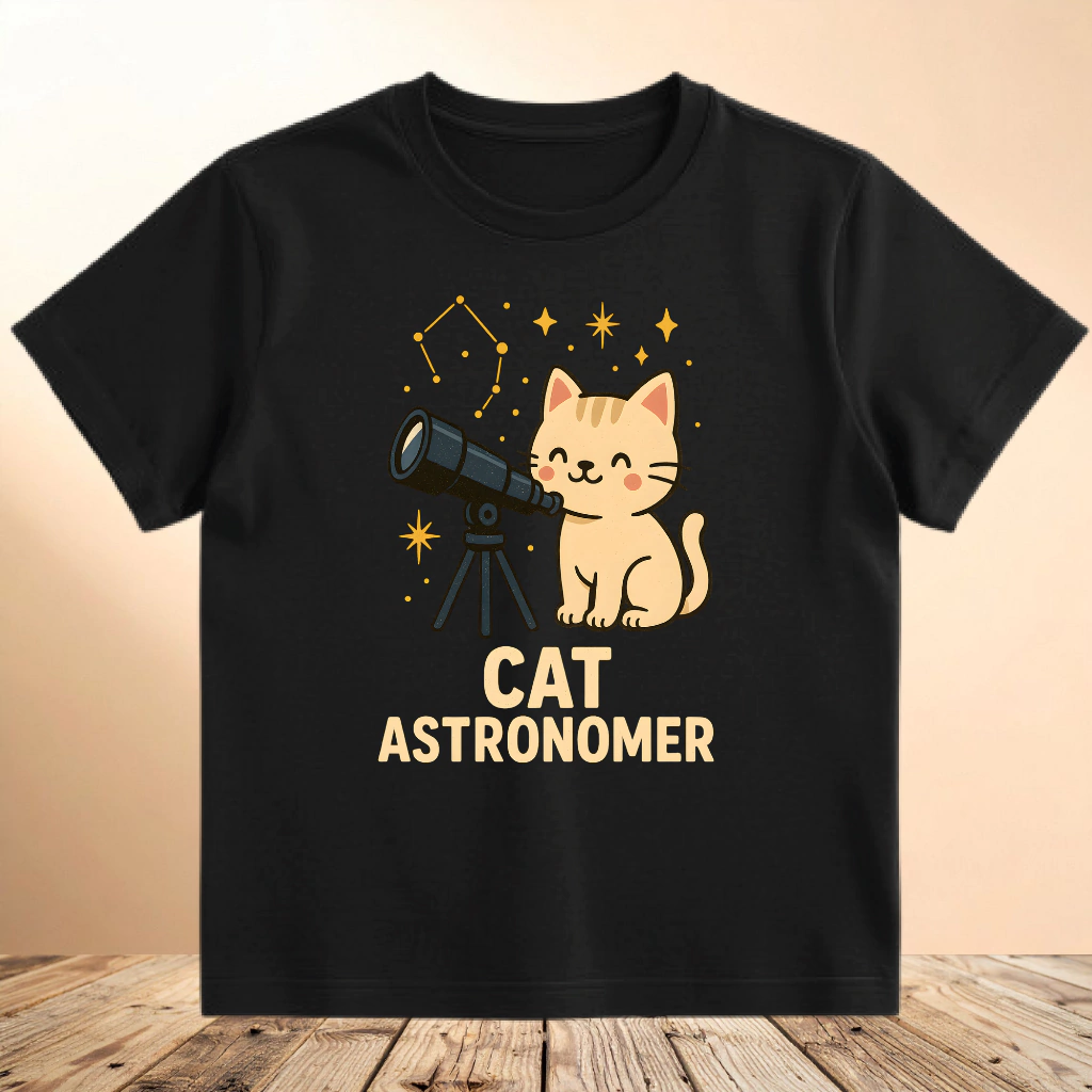 Camiseta Cat Astronomer