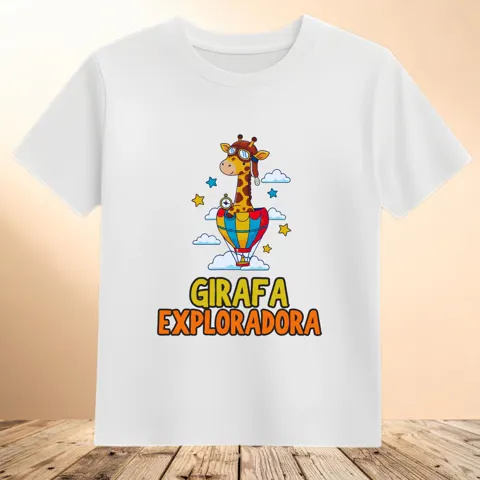 Camiseta Girafa Exploradora