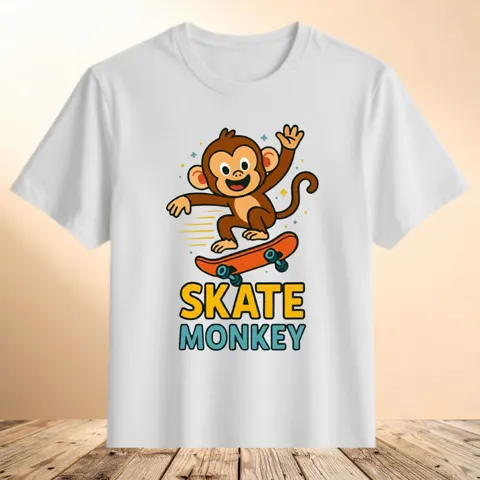 Camiseta Macaco Skatista