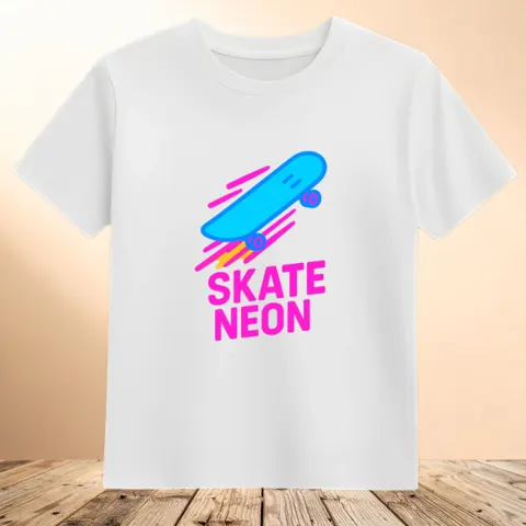 Camiseta Skate Neon